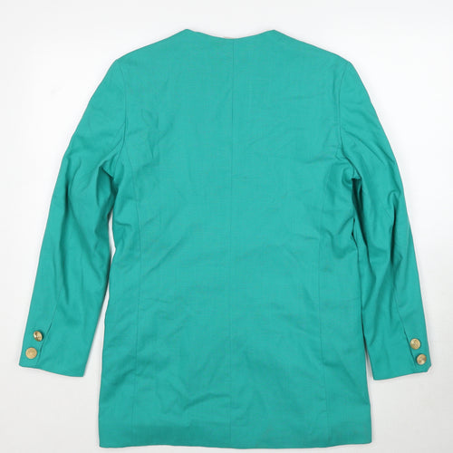 Plus Womens Green Overcoat Coat Size 12 Button