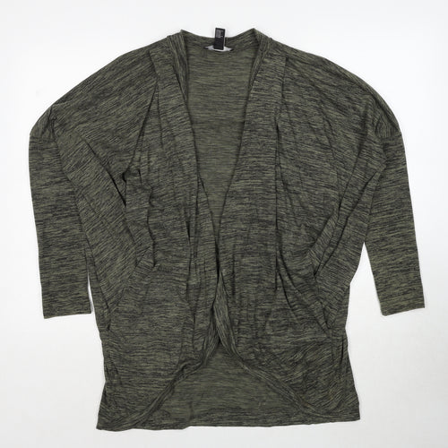 FOREVER 21 Womens Green V-Neck Cotton Cardigan Jumper Size M