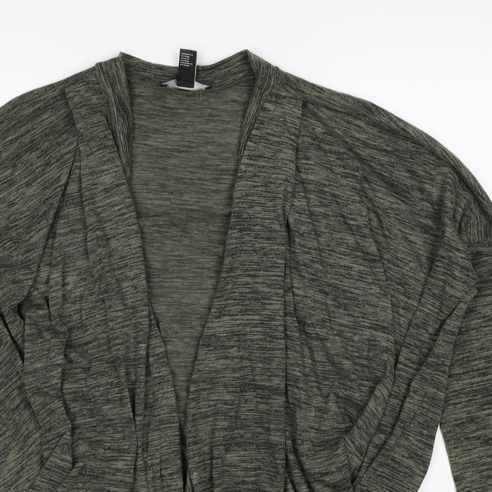 FOREVER 21 Womens Green V-Neck Cotton Cardigan Jumper Size M