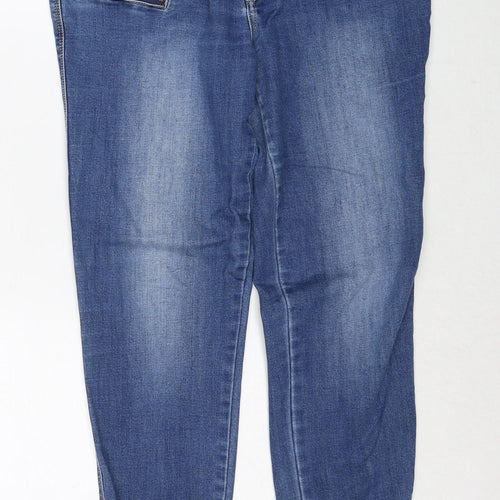 R.edition Womens Blue Cotton Skinny Jeans Size 14 Regular Zip