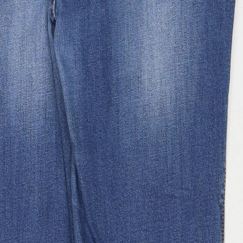 R.edition Womens Blue Cotton Skinny Jeans Size 14 Regular Zip