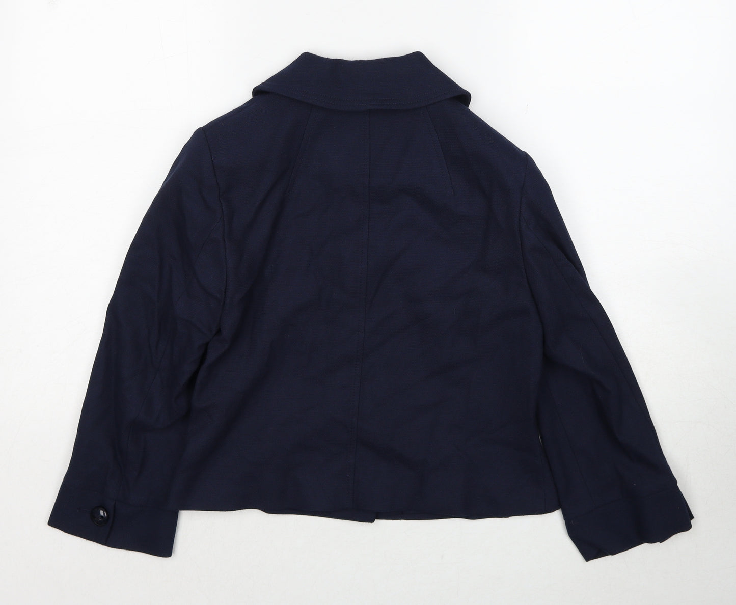 Linea Womens Blue Jacket Blazer Size 8 Button