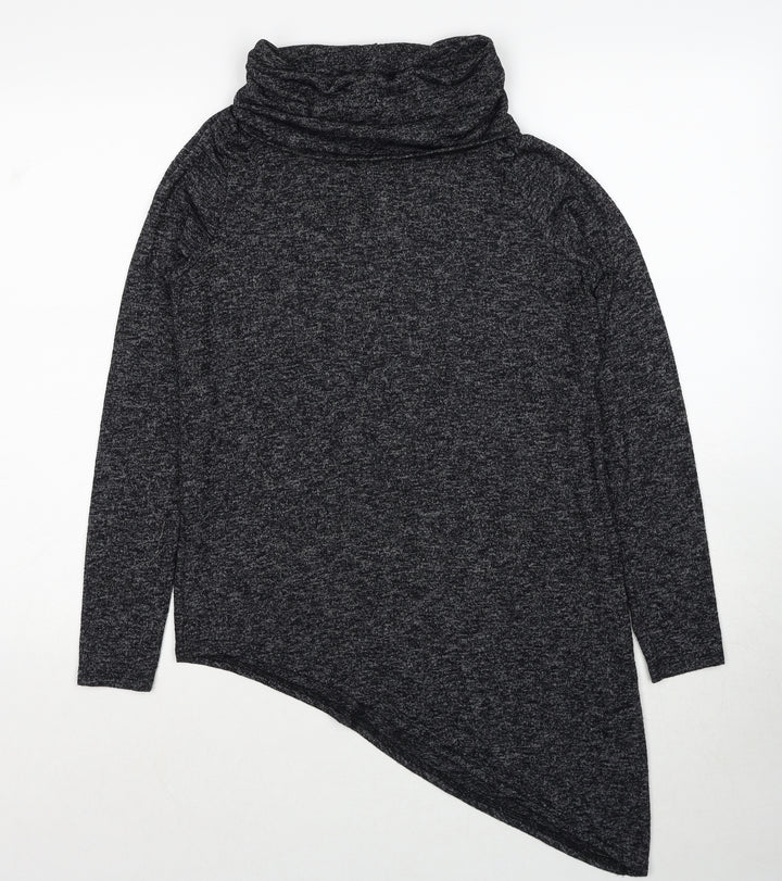 New Look Womens Grey Roll Neck Viscose Pullover Jumper Size 8