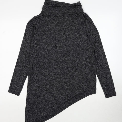 New Look Womens Grey Roll Neck Viscose Pullover Jumper Size 8