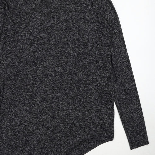 New Look Womens Grey Roll Neck Viscose Pullover Jumper Size 8