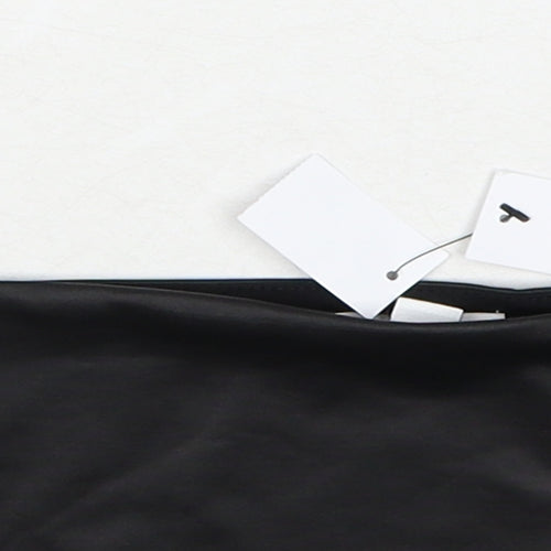 Topshop Womens Black Polyethylene Cropped Tank Size XS Square Neck - Size XS-S
