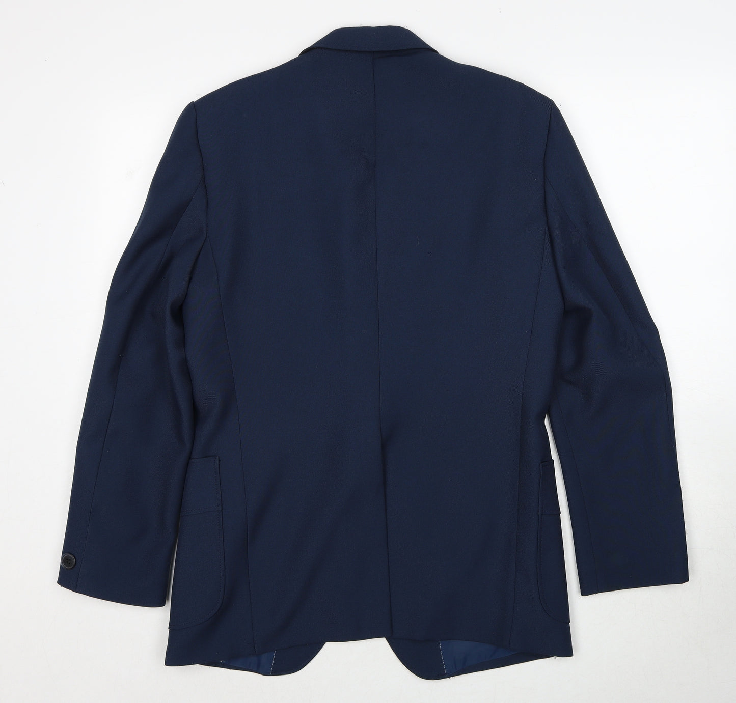 Cavalier Mens Blue Polyester Jacket Suit Jacket Size 38 Regular