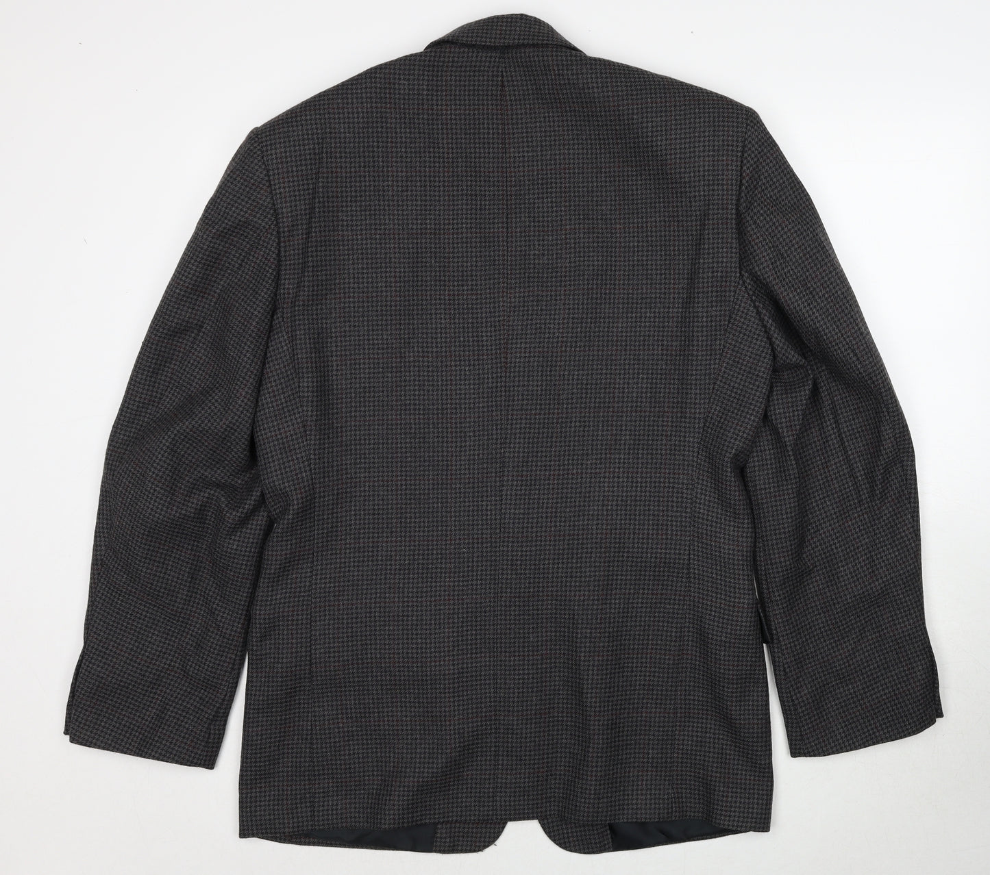 C&A Mens Grey Geometric Polyester Jacket Suit Jacket Size 40 Regular