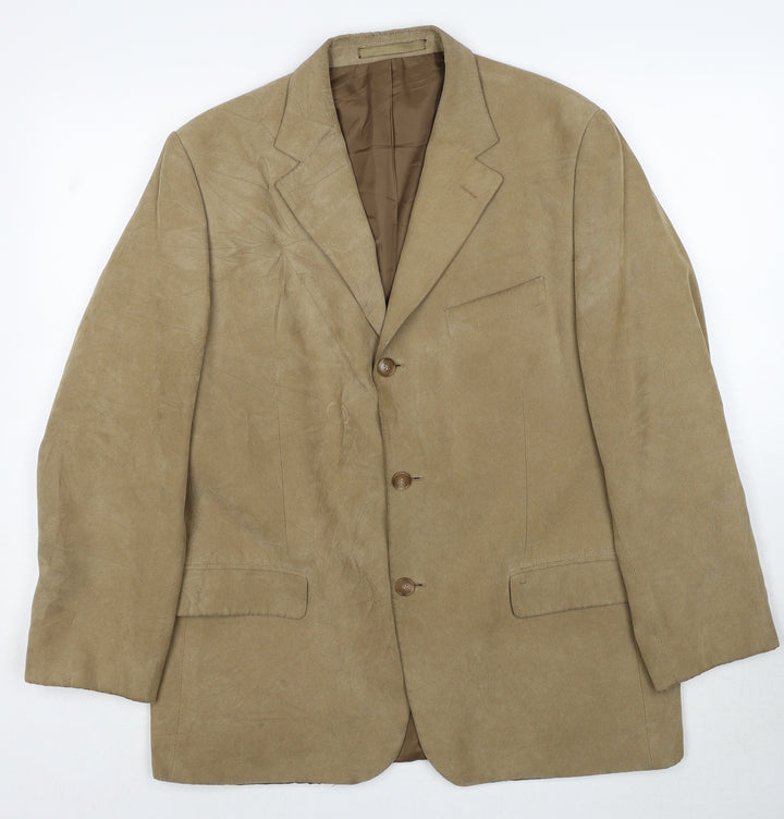 Marks and Spencer Mens Beige Polyester Jacket Blazer Size M Regular