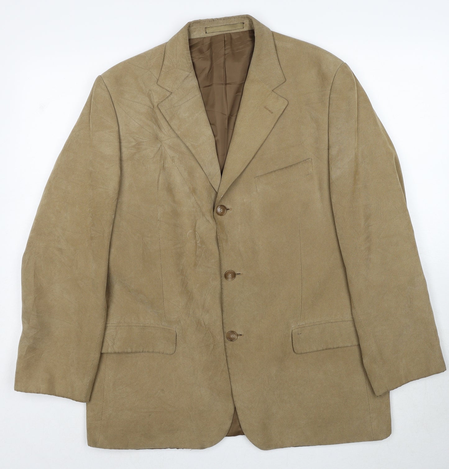 Marks and Spencer Mens Beige Polyester Jacket Blazer Size M Regular