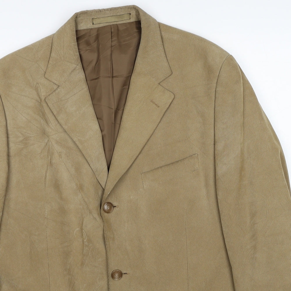 Marks and Spencer Mens Beige Polyester Jacket Blazer Size M Regular