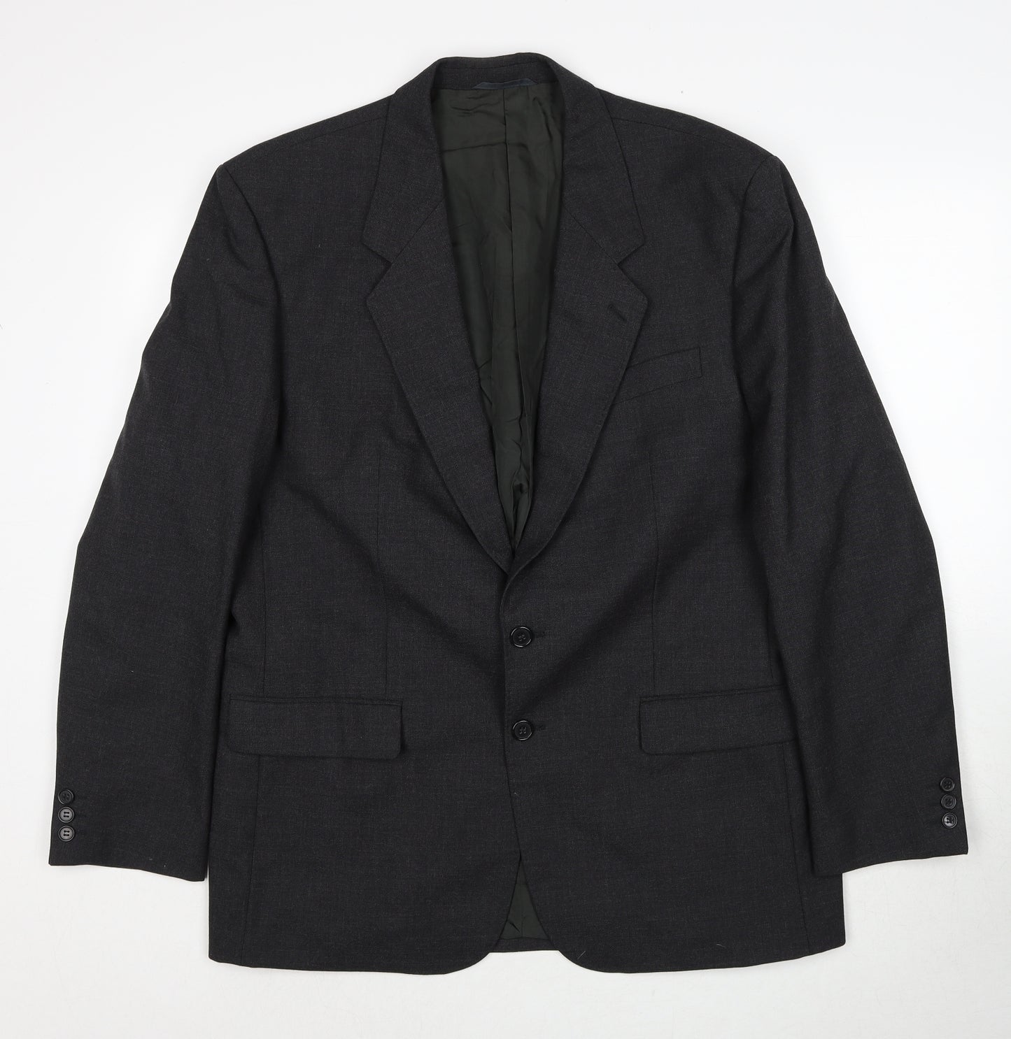 James Barry Mens Grey Polyester Jacket Suit Jacket Size 44 Regular
