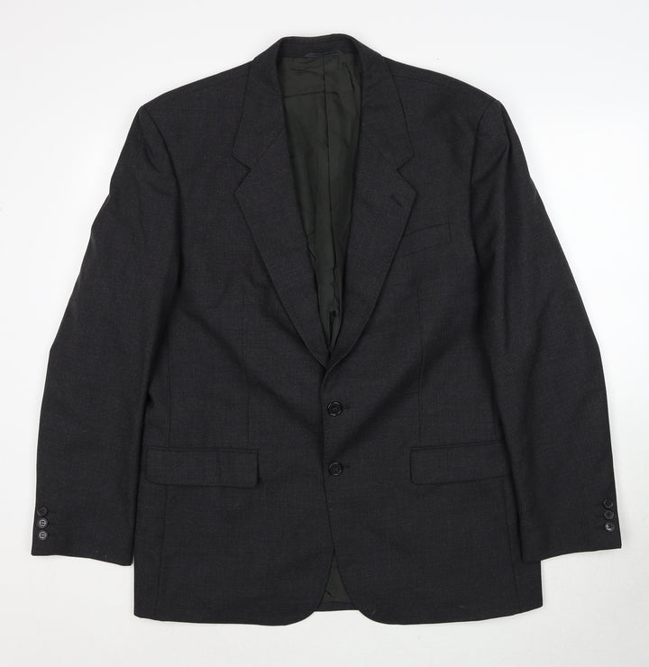 James Barry Mens Grey Polyester Jacket Suit Jacket Size 44 Regular