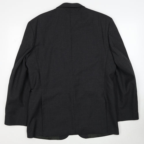 James Barry Mens Grey Polyester Jacket Suit Jacket Size 44 Regular