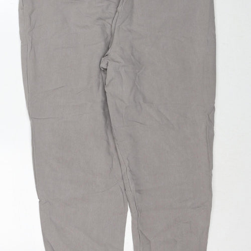 Per Una Womens Grey Lyocell Chino Trousers Size 14 Regular Zip