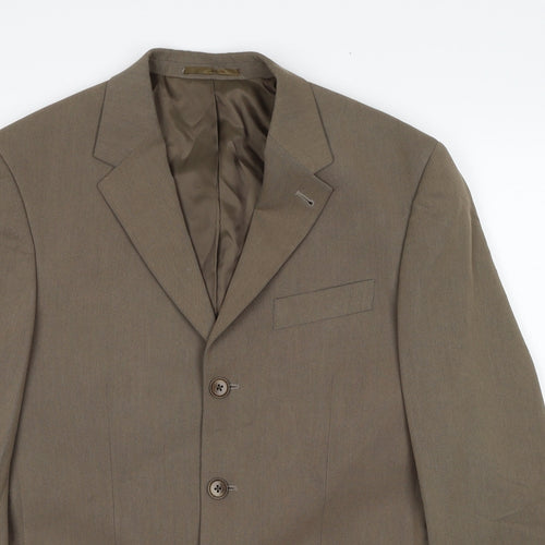 NEXT Mens Brown Polyester Jacket Suit Jacket Size 38 Regular