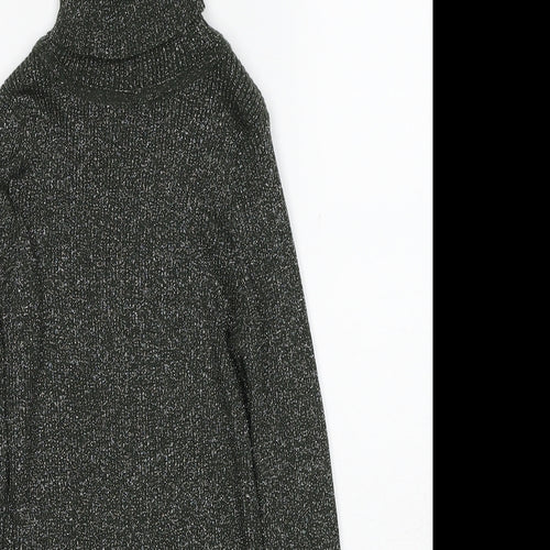 Arrow Womens Green Roll Neck Polyester Pullover Jumper Size S