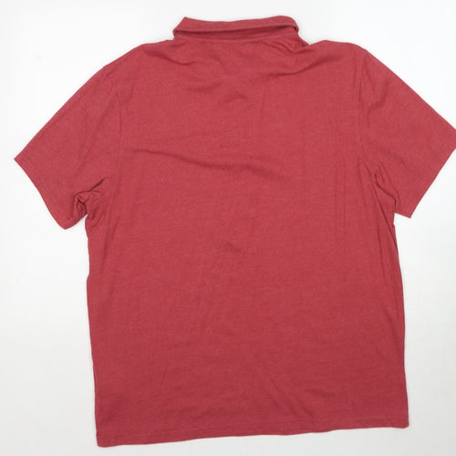 Peter Storm Mens Red Cotton Polo Size XL Collared Pullover