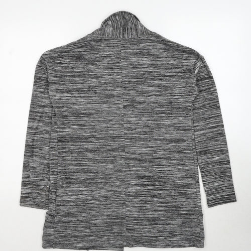 Marks and Spencer Womens Grey V-Neck Polyester Cardigan Jumper Size 10