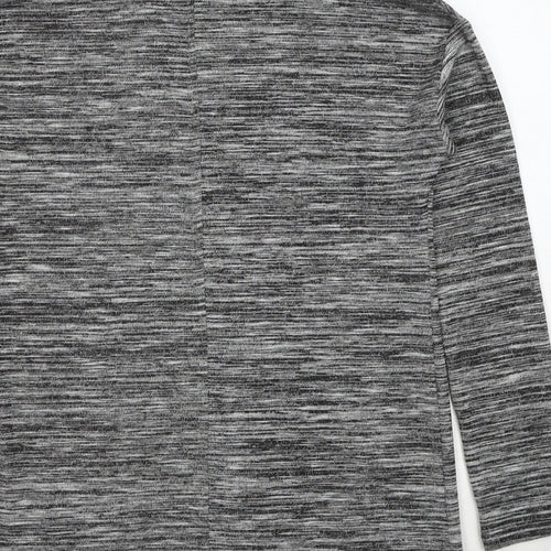 Marks and Spencer Womens Grey V-Neck Polyester Cardigan Jumper Size 10