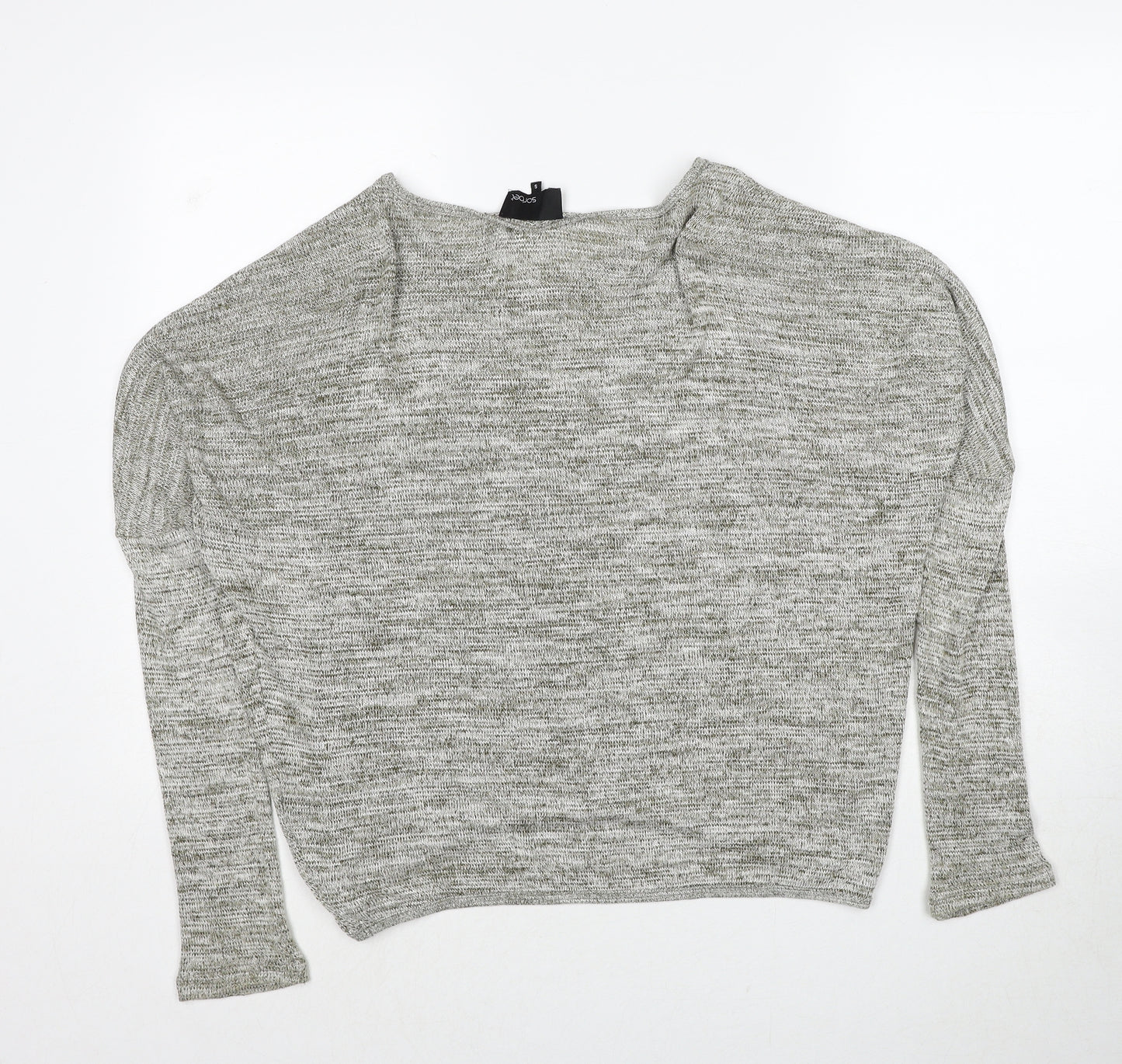 Sorbet Womens Grey Roll Neck Viscose Pullover Jumper Size S - N.Y.C