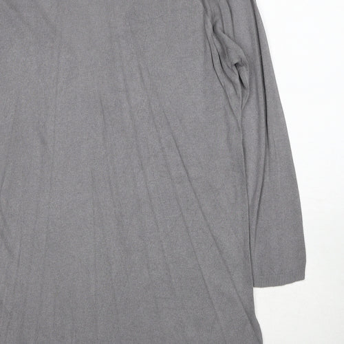 Phase Eight Womens Grey V-Neck Polyester Pullover Jumper Size XS