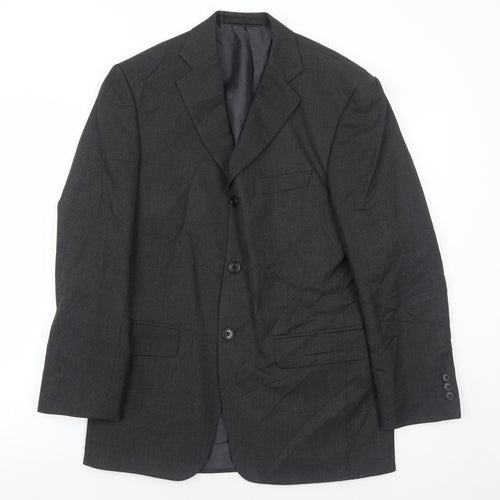 Marks and Spencer Mens Grey Polyester Jacket Suit Jacket Size 36 Regular