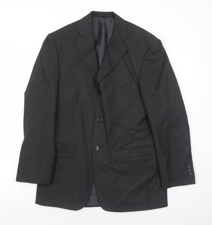Marks and Spencer Mens Grey Polyester Jacket Suit Jacket Size 36 Regular