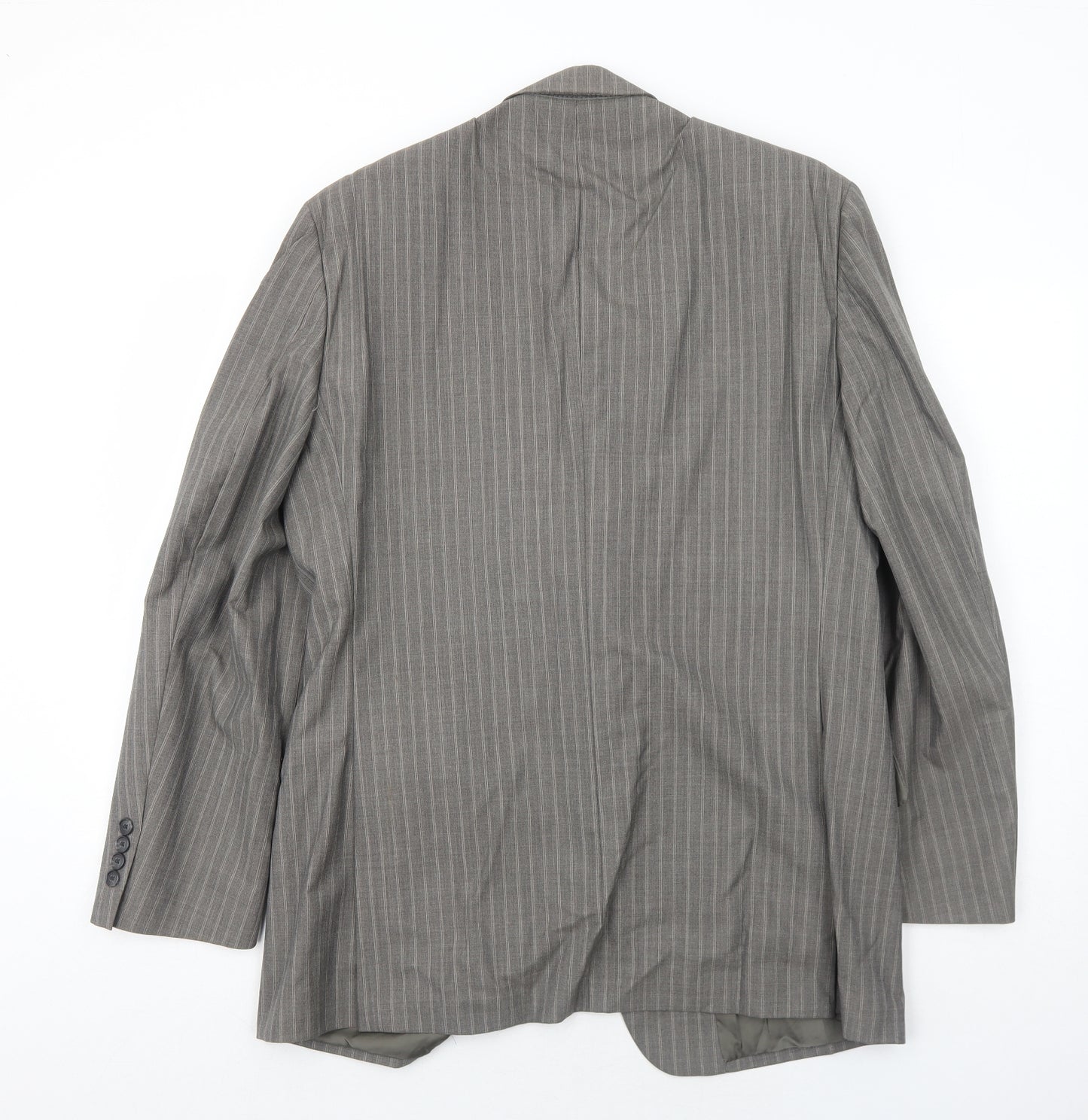 Tasso Ella Mens Grey Striped Wool Jacket Suit Jacket Size 40 Regular