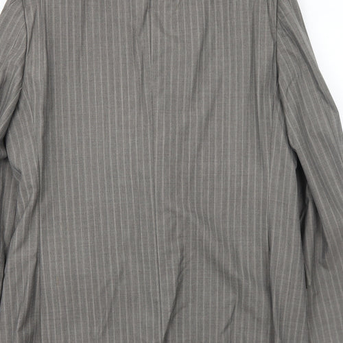 Tasso Ella Mens Grey Striped Wool Jacket Suit Jacket Size 40 Regular