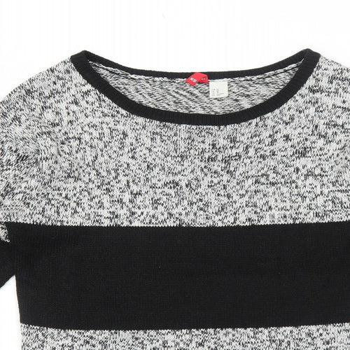 H&M Womens Black Round Neck Acrylic Pullover Jumper Size XS