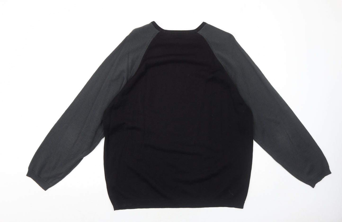 Marks and Spencer Womens Black Round Neck Acrylic Pullover Jumper Size L
