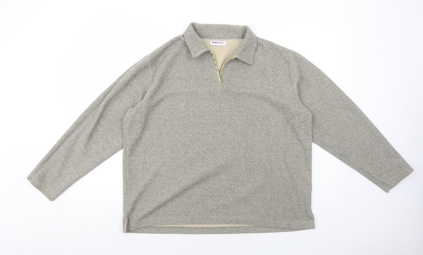 Bonmarché Womens Brown Collared Polyester Pullover Jumper Size L