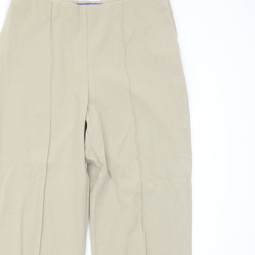 Autonomy Womens Beige Polyester Trousers Size 12 Regular