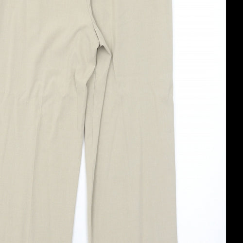 Autonomy Womens Beige Polyester Trousers Size 12 Regular