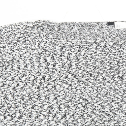 H&M Womens White Round Neck Polyester Pullover Jumper Size L
