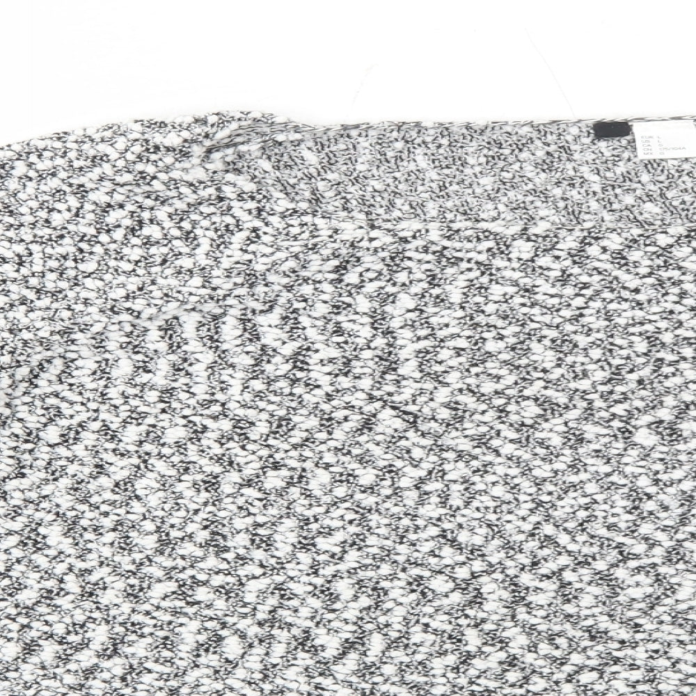 H&M Womens White Round Neck Polyester Pullover Jumper Size L
