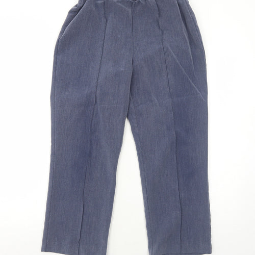 Bonmarché Womens Blue Polyester Trousers Size 12 Regular
