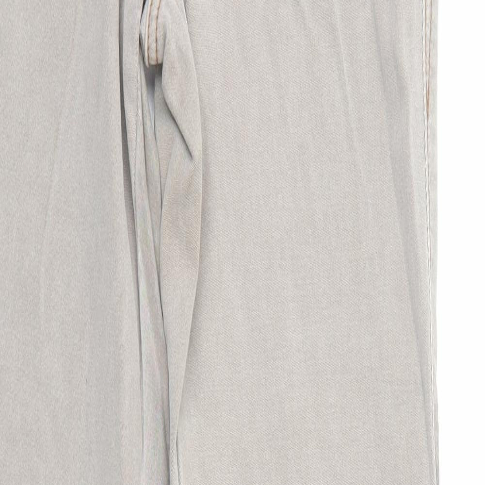 Marks and Spencer Womens Grey Cotton Straight Jeans Size 10 Regular Zip