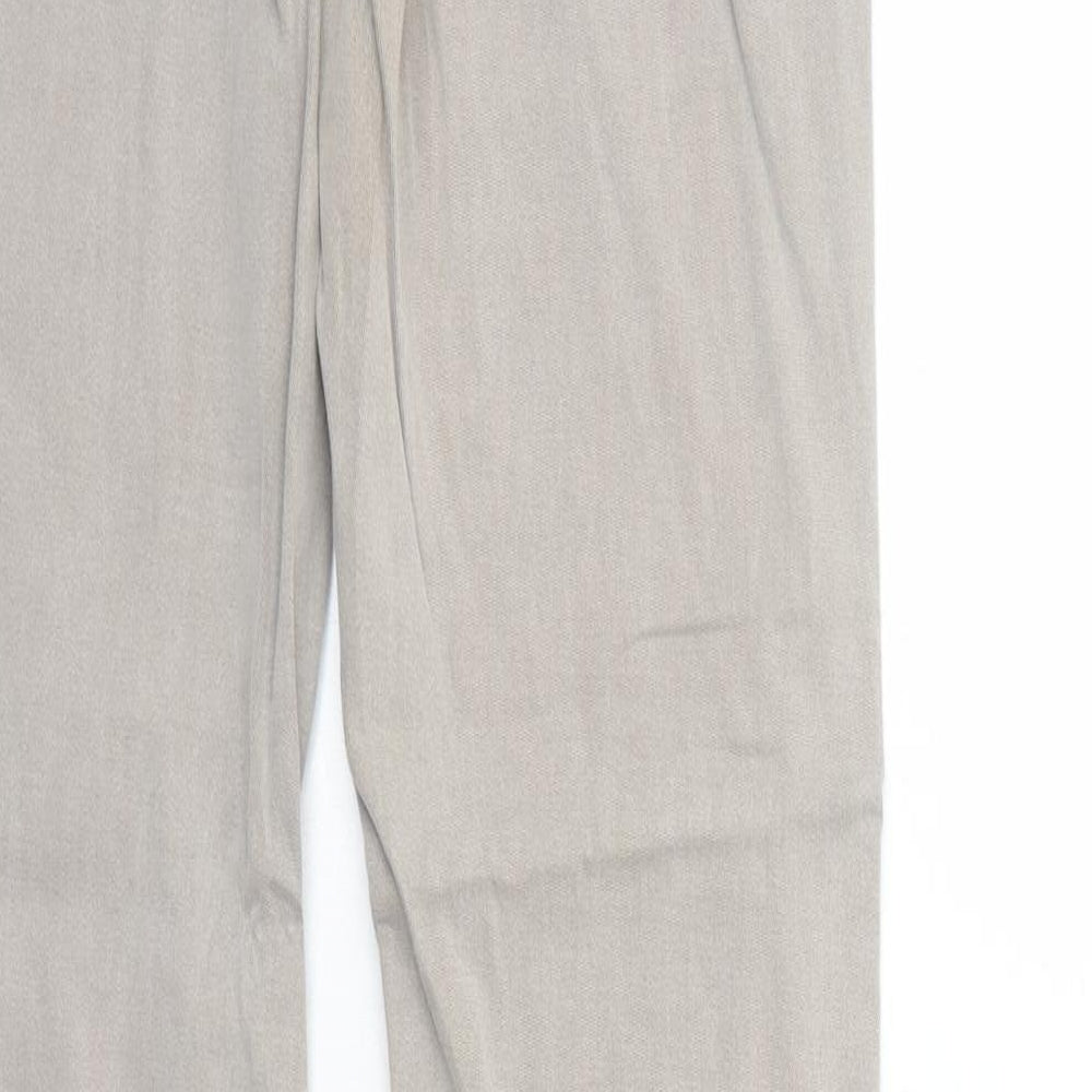 Marks and Spencer Womens Grey Cotton Straight Jeans Size 10 Regular Zip
