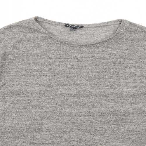Warehouse Womens Brown Polyester Basic T-Shirt Size 10 Round Neck