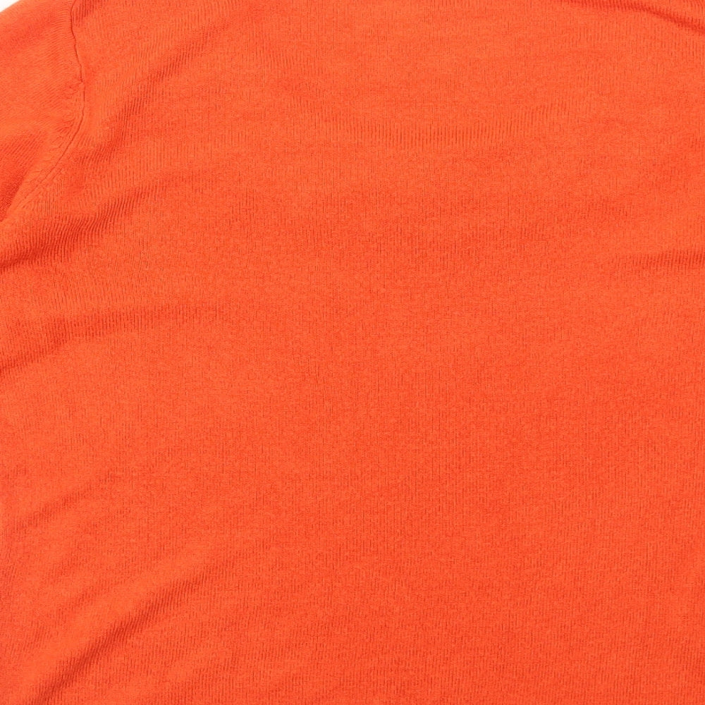 Per Una Womens Orange Round Neck Acrylic Pullover Jumper Size 14