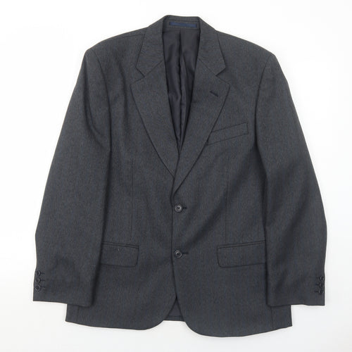 Greenwoods Mens Grey Polyester Jacket Suit Jacket Size 38 Regular