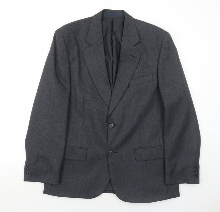 Greenwoods Mens Grey Polyester Jacket Suit Jacket Size 38 Regular