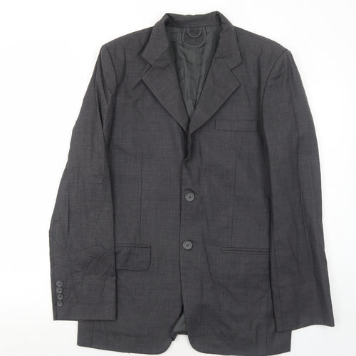 A Suit That Fits Mens Grey Polyester Jacket Suit Jacket Size 38 Regular