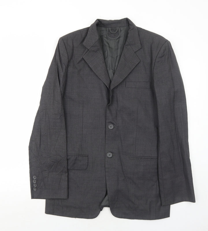 A Suit That Fits Mens Grey Polyester Jacket Suit Jacket Size 38 Regular