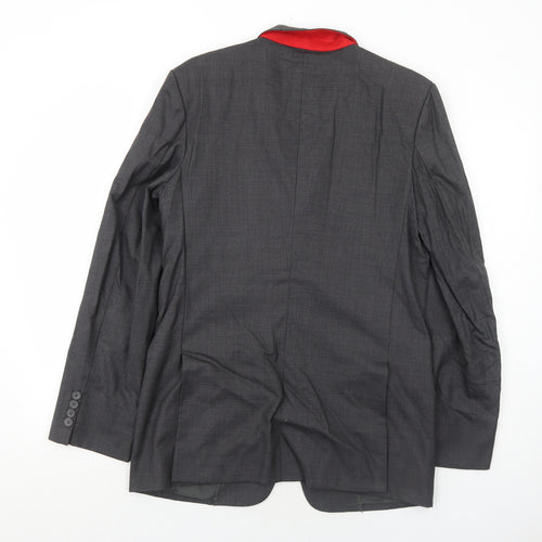 A Suit That Fits Mens Grey Polyester Jacket Suit Jacket Size 38 Regular