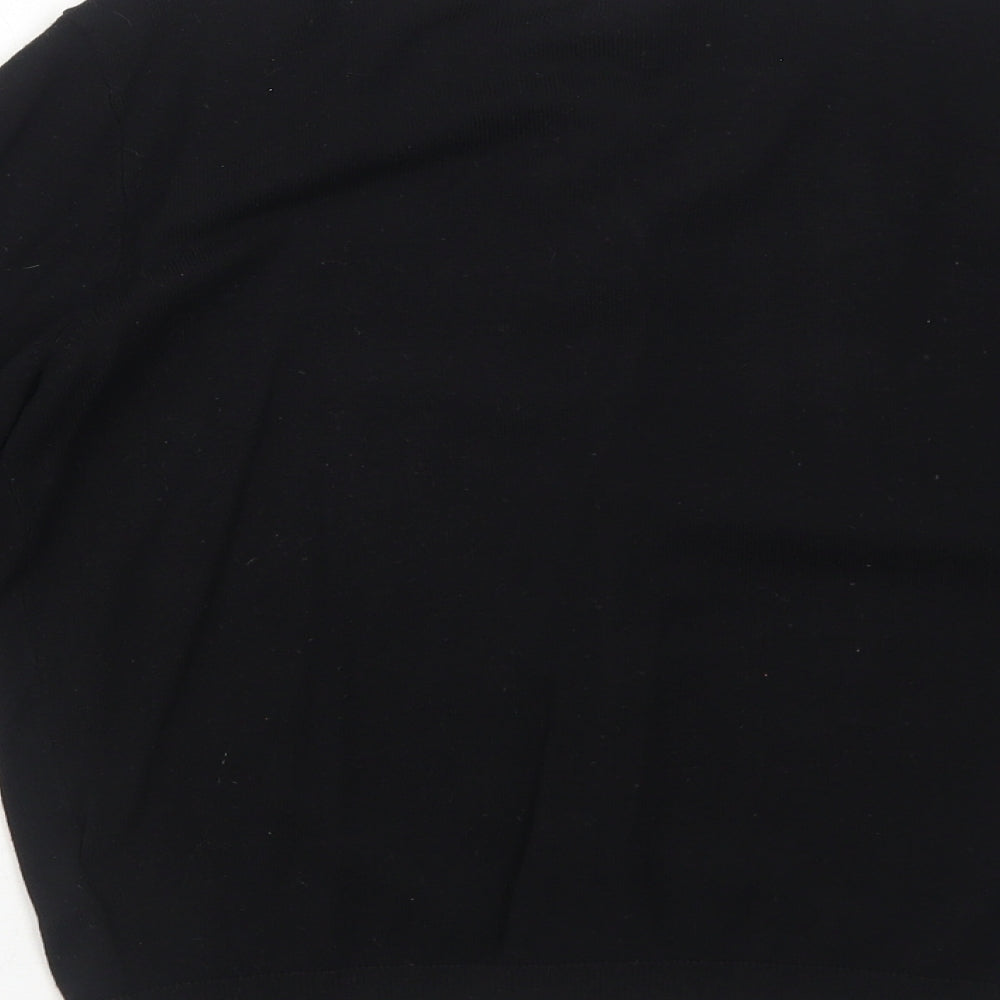 H&M Womens Black V-Neck Acrylic Cardigan Jumper Size S