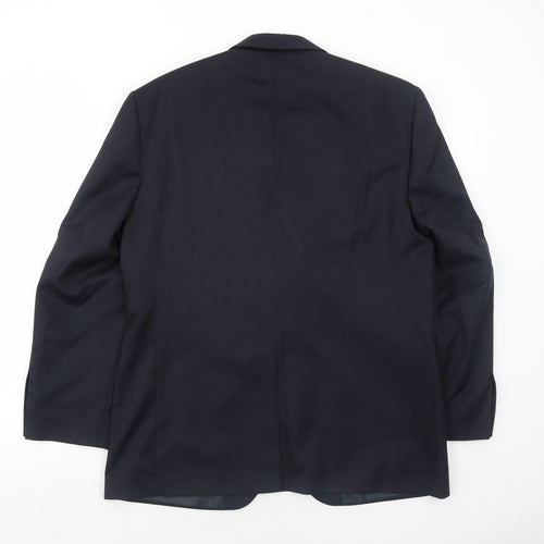 Burton Mens Blue Polyester Jacket Suit Jacket Size 40 Regular