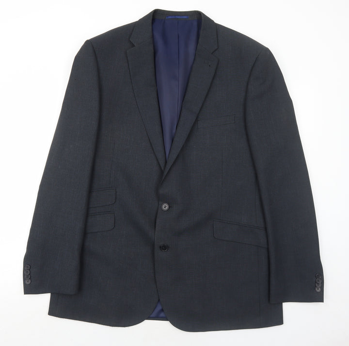 Taylor & Wright Mens Grey Polyester Jacket Suit Jacket Size 44 Regular